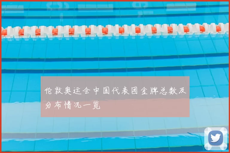 伦敦奥运会中国代表团金牌总数及分布情况一览